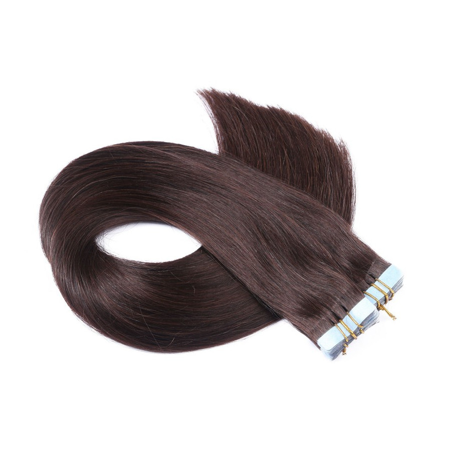 Tape-In Extensions – 2 Dunkelbraun box