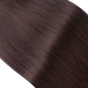 10 x Tape In - 2 Dunkelbraun - Hair Extensions - 2,5g - NOVON EXTENTIONS 70 cm
