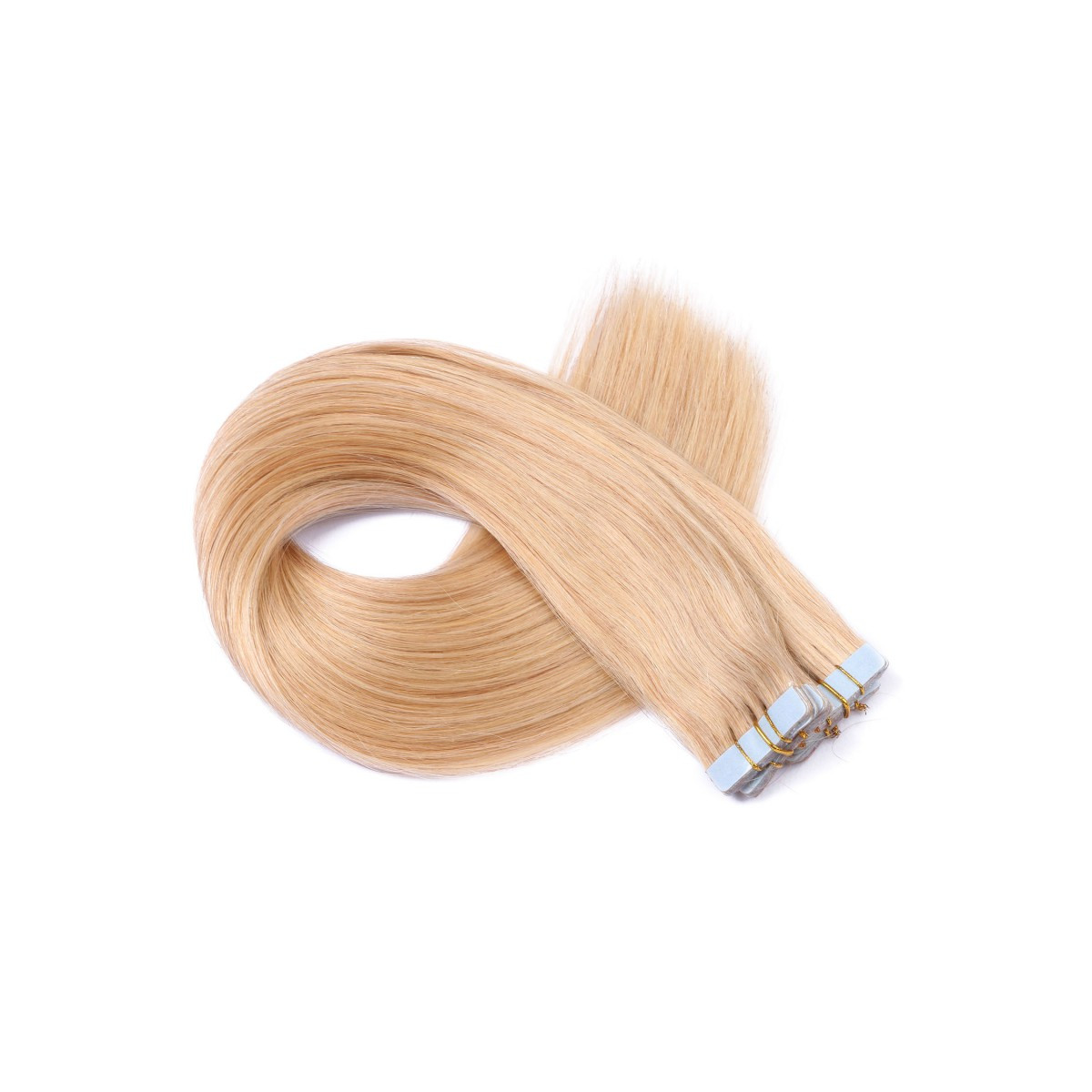 10 x Tape In - 18 Naturaschblond - Hair Extensions - 2,5g...