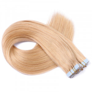 10 x Tape In - 18 Naturaschblond - Hair Extensions - 2,5g - NOVON EXTENTIONS 70 cm
