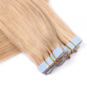 10 x Tape In - 18 Naturaschblond - Hair Extensions - 2,5g - NOVON EXTENTIONS 70 cm