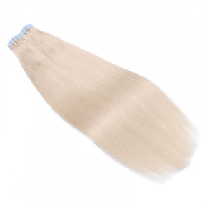 10 x Tape In - 60 Weissblond - Hair Extensions - 2,5g - NOVON EXTENTIONS 70 cm