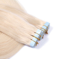 10 x Tape In - 60 Weissblond - Hair Extensions - 2,5g - NOVON EXTENTIONS 70 cm