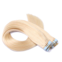 10 x Tape In - 613 Helllichtblond Hair Extensions - 2,5g - NOVON EXTENTIONS 70 cm