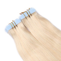 10 x Tape In - 613 Helllichtblond Hair Extensions - 2,5g - NOVON EXTENTIONS 70 cm