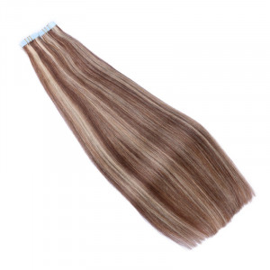 10 x Tape In - 4/24 gesträhnt - Hair Extensions - 2,5g - NOVON EXTENTIONS 70cm