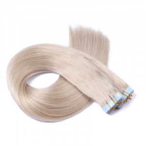 10 x Tape In - Grey / Grau - Hair Extensions - 2,5g - NOVON EXTENTIONS 70 cm