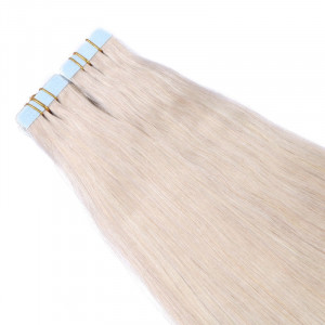 10 x Tape In - Grey / Grau - Hair Extensions - 2,5g - NOVON EXTENTIONS 70 cm