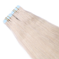 10 x Tape In - Grey / Grau - Hair Extensions - 2,5g - NOVON EXTENTIONS 70 cm