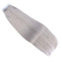 10 x Tape In - Silver - Hair Extensions - 2,5g - NOVON EXTENTIONS 70 cm