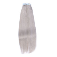 10 x Tape In - Silver - Hair Extensions - 2,5g - NOVON EXTENTIONS 70 cm