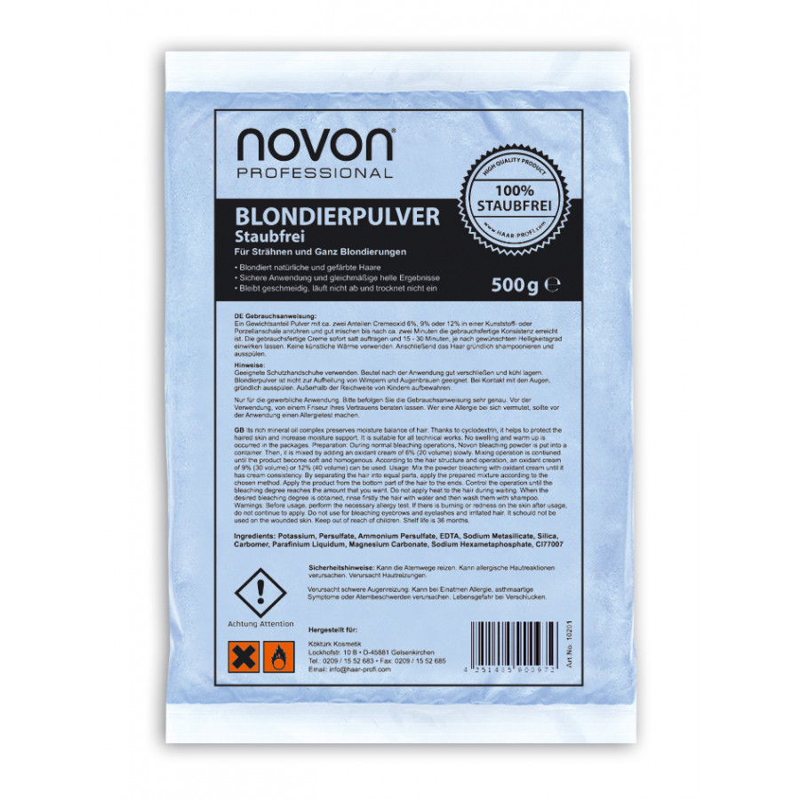 Novon Blondierpulver 50g - Blondiert Nat&uuml;rliche...