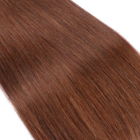 25 x Keratin Bonding Hair Extensions - 6 Braun - 100% Echthaar - NOVON EXTENTIONS 60 cm - 0,5 g