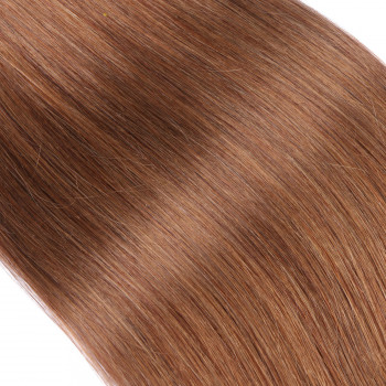 25 x Keratin Bonding Hair Extensions - 8 Goldbraun - 100% Echthaar - NOVON EXTENTIONS 60 cm - 0,5 g