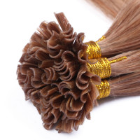 25 x Keratin Bonding Hair Extensions - 10 Leichtbraun - 100% Echthaar - NOVON EXTENTIONS 40 cm - 0,5 g