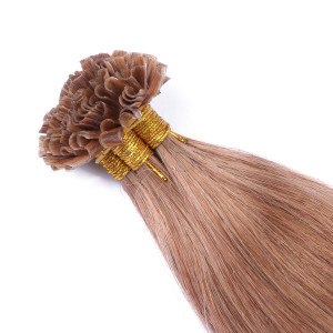 25 x Keratin Bonding Hair Extensions - 10 Leichtbraun - 100% Echthaar - NOVON EXTENTIONS 60 cm - 0,5 g