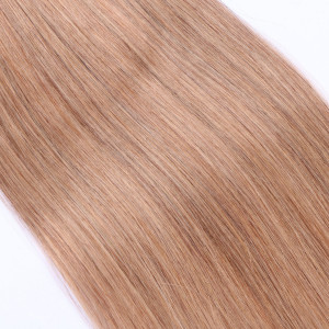 25 x Keratin Bonding Hair Extensions - 12 Hellbraun - 100% Echthaar - NOVON EXTENTIONS 60 cm - 1 g