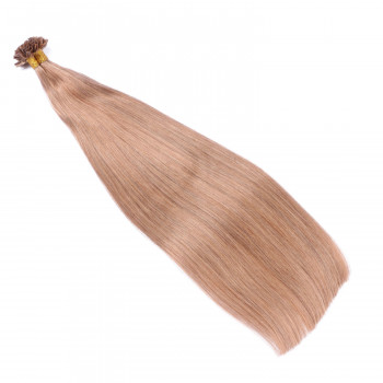 25 x Keratin Bonding Hair Extensions - 12 Hellbraun - 100% Echthaar - NOVON EXTENTIONS 50 cm - 0,5 g