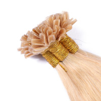 25 x Keratin Bonding Hair Extensions - 18 Naturaschblond - 100% Echthaar - NOVON EXTENTIONS 40 cm - 1 g