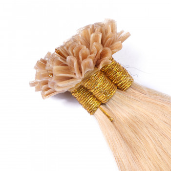 25 x Keratin Bonding Hair Extensions - 18 Naturaschblond - 100% Echthaar - NOVON EXTENTIONS 60 cm - 1 g