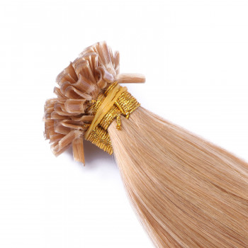 25 x Keratin Bonding Hair Extensions - 20 Aschblond 100% Echthaar - NOVON EXTENTIONS 50 cm - 0,5 g