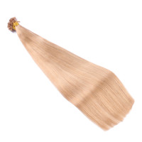 25 x Keratin Bonding Hair Extensions - 20 Aschblond 100% Echthaar - NOVON EXTENTIONS 60 cm - 0,5 g