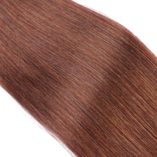 25 x Keratin Bonding Hair Extensions - 33 Rotbraun - 100% Echthaar - NOVON EXTENTIONS 40 cm - 1 g