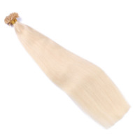 25 x Keratin Bonding Hair Extensions - 60 Weissblond - 100% Echthaar - NOVON EXTENTIONS 60 cm - 1 g