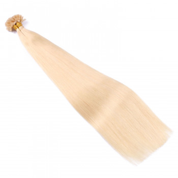 25 x Keratin Bonding Hair Extensions - 613 Helllichtblond - 100% Echthaar - NOVON EXTENTIONS 60 cm - 1 g