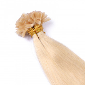 25 x Keratin Bonding Hair Extensions - 613 Helllichtblond - 100% Echthaar - NOVON EXTENTIONS 60 cm - 1 g