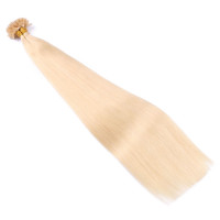 25 x Keratin Bonding Hair Extensions - 613 Helllichtblond - 100% Echthaar - NOVON EXTENTIONS 60 cm - 1 g