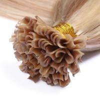 25 x Keratin Bonding Hair Extensions - 12/613 Gesträhnt - 100% Echthaar - NOVON EXTENTIONS 40 cm - 1 g