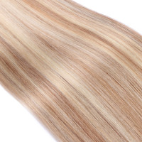 25 x Keratin Bonding Hair Extensions - 12/613 Gesträhnt - 100% Echthaar - NOVON EXTENTIONS 70 cm - 1 g