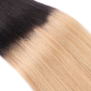 25 x Keratin Bonding Hair Extensions - 1b/24 Ombre - 100% Echthaar - NOVON EXTENTIONS 50 cm - 1 g