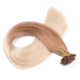 25 x Keratin Bonding Hair Extensions - 12/60 Ombre - 100% Echthaar - NOVON EXTENTIONS 60 cm - 0,5 g