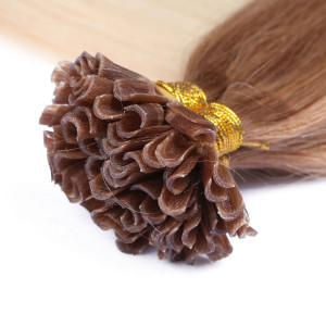 25 x Keratin Bonding Hair Extensions - 12/60 Ombre - 100% Echthaar - NOVON EXTENTIONS 60 cm - 0,5 g