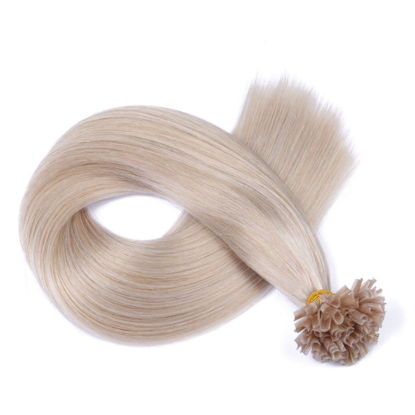 25 x Keratin Bonding Hair Extensions - Grey / Grau - 100% Echthaar - NOVON EXTENTIONS 50 cm - 1 g