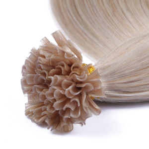 25 x Keratin Bonding Hair Extensions - Grey / Grau - 100% Echthaar - NOVON EXTENTIONS 50 cm - 1 g