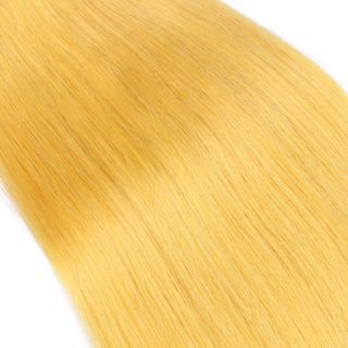 25 Keratin Bonding Hair Extensions - Yellow - 100% Echthaar - NOVON EXTENTIONS 50 cm - 0,5 g
