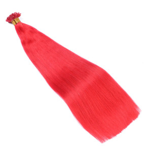 25 x Keratin Bonding Hair Extensions - Red - 100% Echthaar - NOVON EXTENTIONS 60 cm - 0,5 g