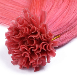 25 x Keratin Bonding Hair Extensions - Pink - 100% Echthaar - NOVON EXTENTIONS 60 cm - 0,5 g