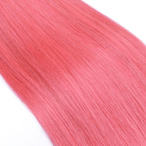 25 x Keratin Bonding Hair Extensions - Pink - 100% Echthaar - NOVON EXTENTIONS 60 cm - 0,5 g