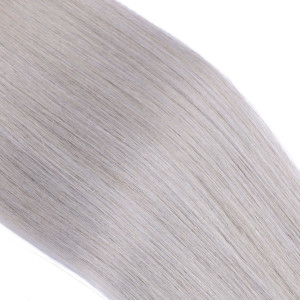 25 x Keratin Bonding Hair Extensions - 1b/Silver Ombre - 100% Echthaar - NOVON EXTENTIONS 40 cm - 0,5 g