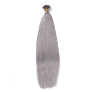 25 x Keratin Bonding Hair Extensions - Silver - 100% Echthaar - NOVON EXTENTIONS 60 cm - 0,5 g
