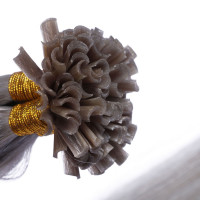 25 x Keratin Bonding Hair Extensions - Silver - 100% Echthaar - NOVON EXTENTIONS 60 cm - 0,5 g