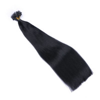 25 x Micro Ring / Loop - 1 Schwarz - Hair Extensions 100% Echthaar - NOVON EXTENTIONS 50 cm - 1 g