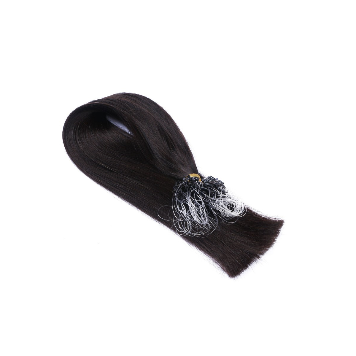 25 x Micro Ring / Loop - 1b Schwarzbraun - Hair...