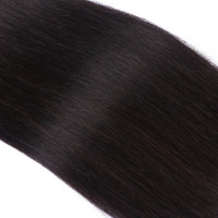 25 x Micro Ring / Loop - 1b Schwarzbraun - Hair Extensions 100% Echthaar - NOVON EXTENTIONS 50 cm - 1 g
