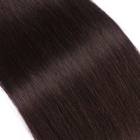 25 x Micro Ring / Loop - 2 Dunkelbraun - Hair Extensions 100% Echthaar - NOVON EXTENTIONS 50 cm - 1g