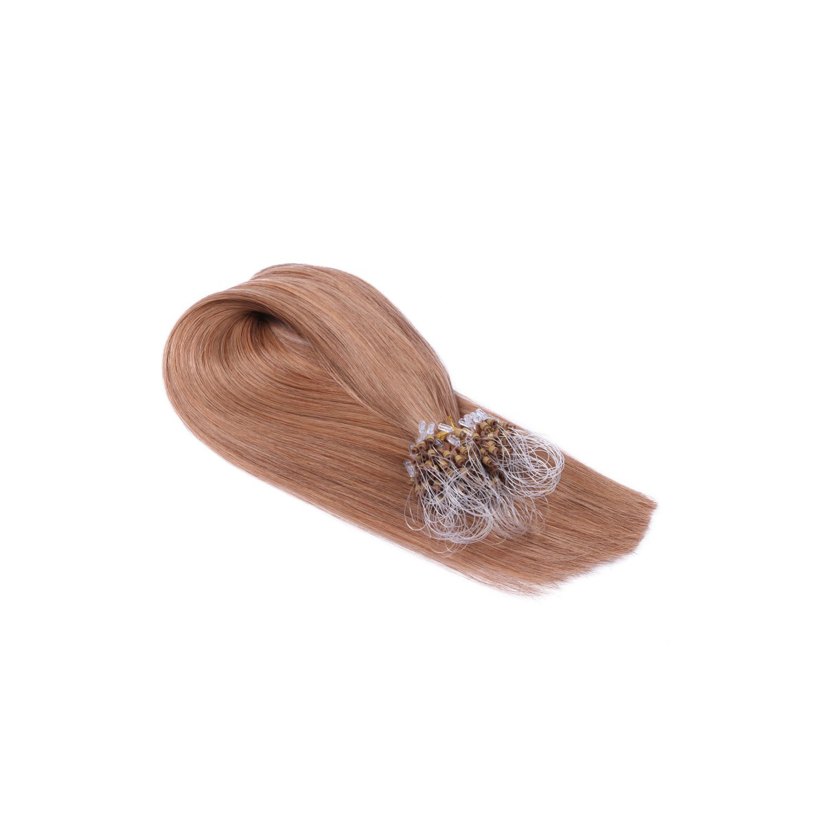 25 x Micro Ring / Loop - 10 Leichtbraun - Hair Extensions...